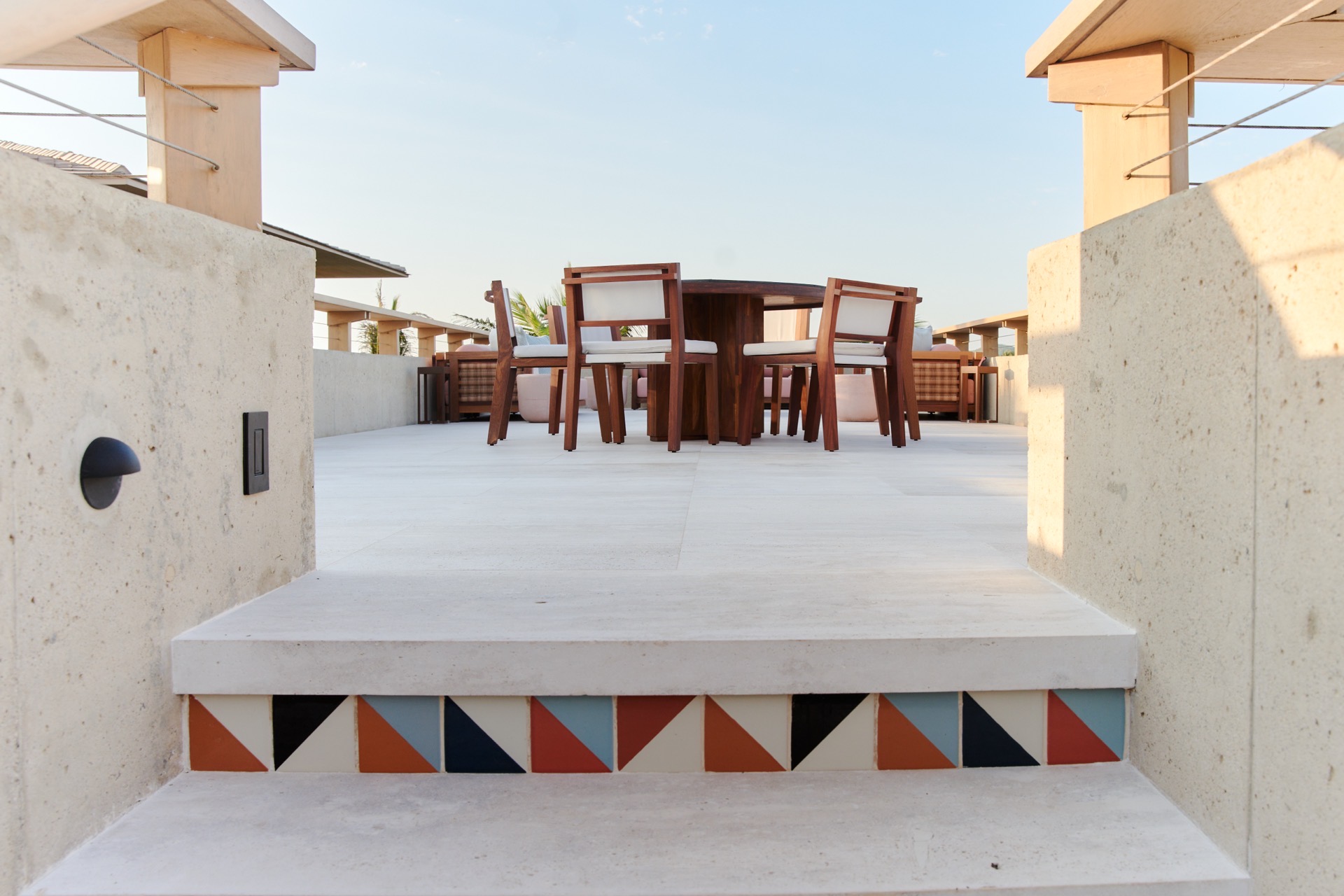 Rooftop dining terrace