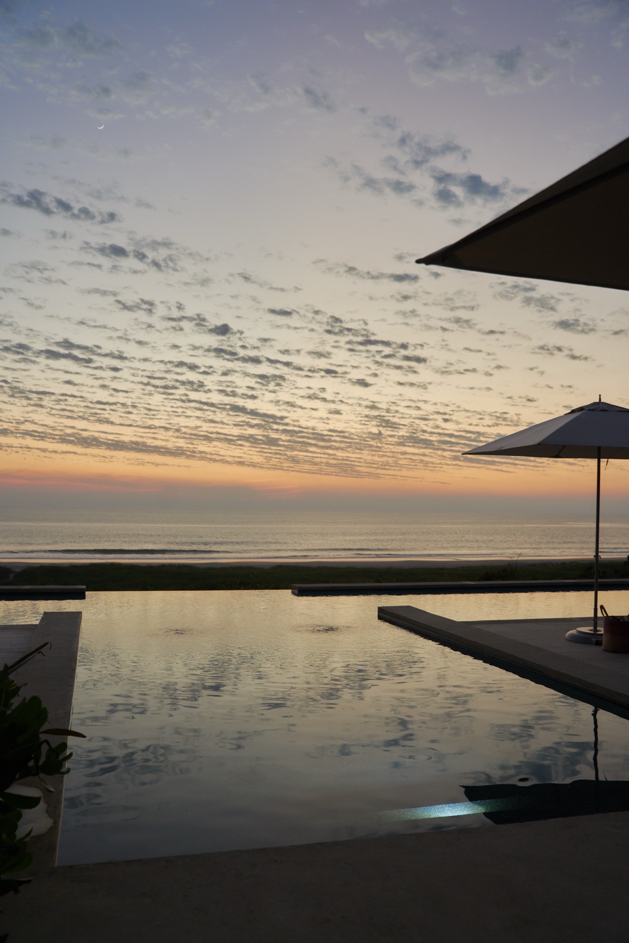 Poolside sunset