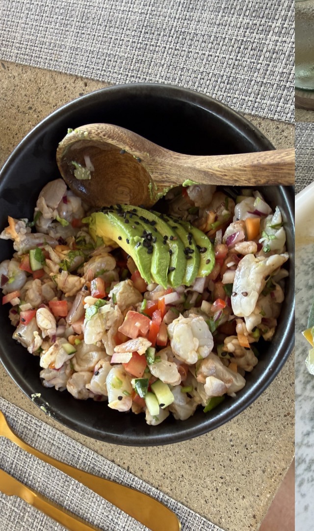 Shrimp ceviche with avocado