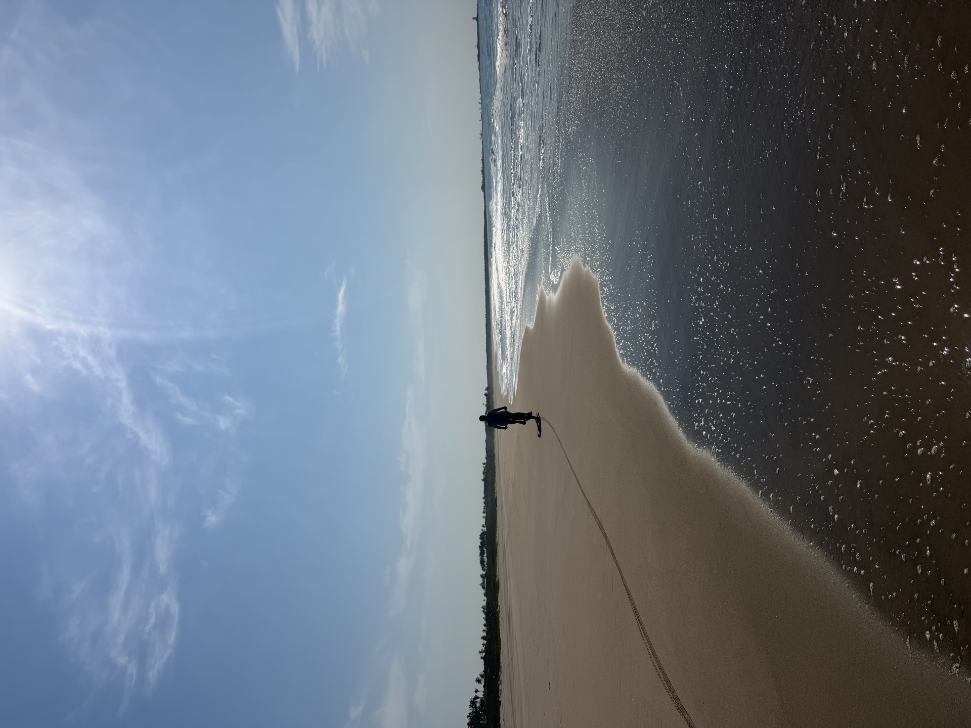 Beach walk at sunrise