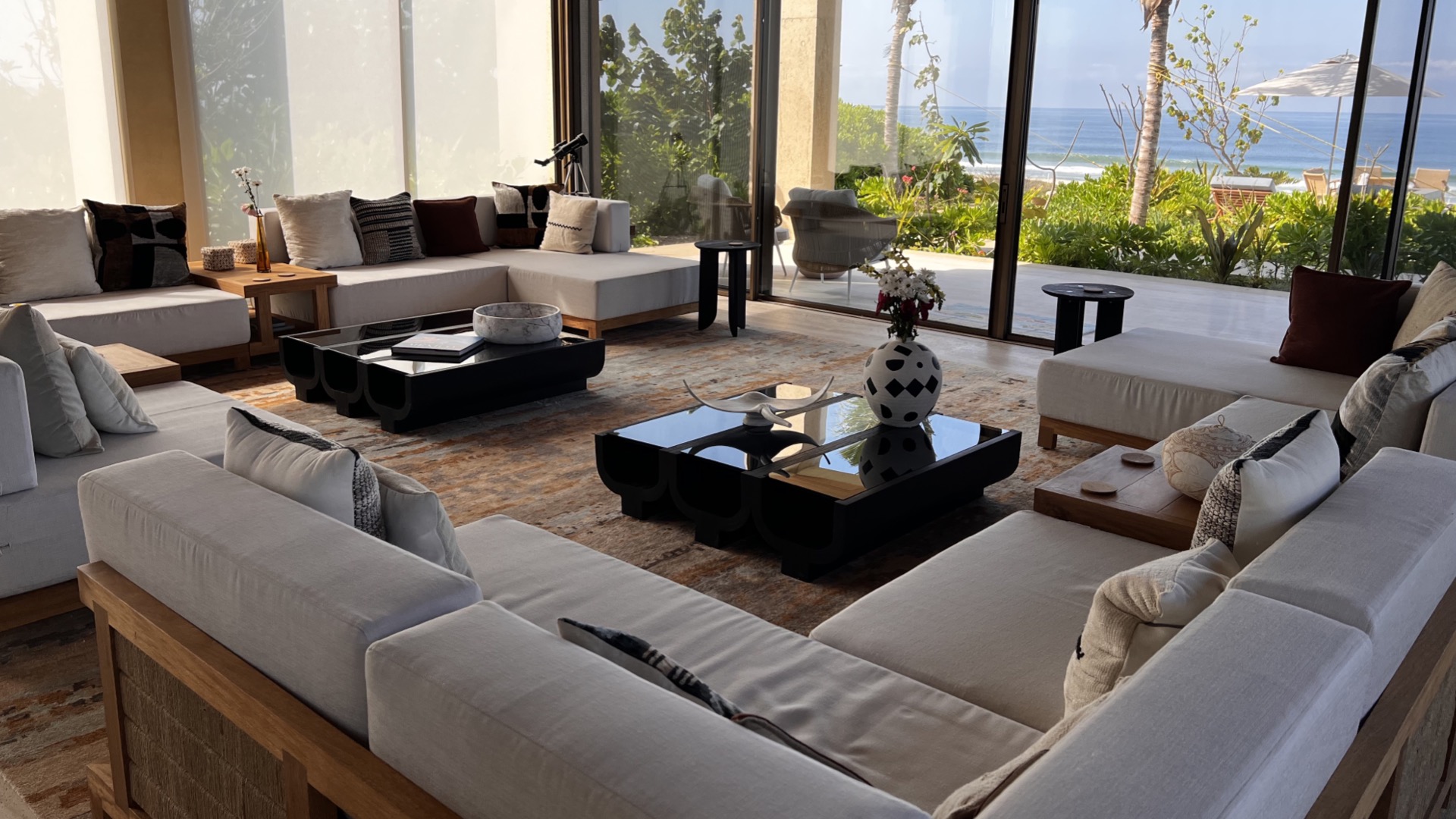 Living room with ocean view